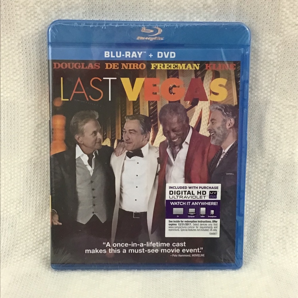 Last Vegas Blu-ray DVD Combo Michael Douglas Robert‎ De Niro Morgan Freeman NEW